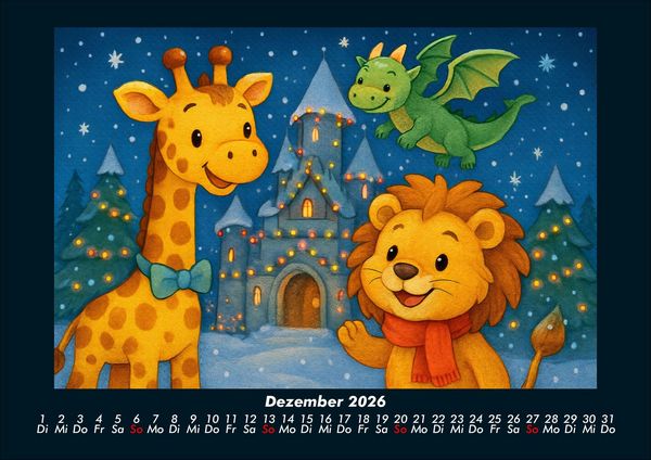 Produktbild: Nala & Buschi in m&auml;rchenhaften Welten 2026 Fotokalender DIN A4
