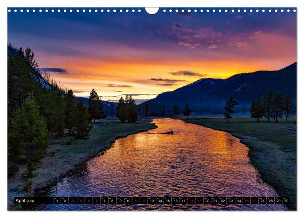Produktbild: Yellowstone Nationalpark. Tanz auf dem Vulkan (Wandkalender 2026 DIN A3 quer), CALVENDO Monatskalender