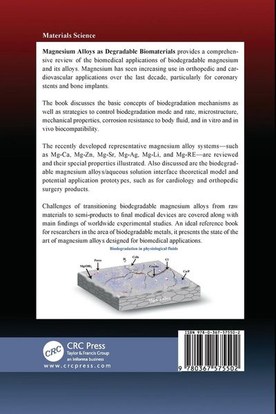 Produktbild: Magnesium Alloys as Degradable Biomaterials