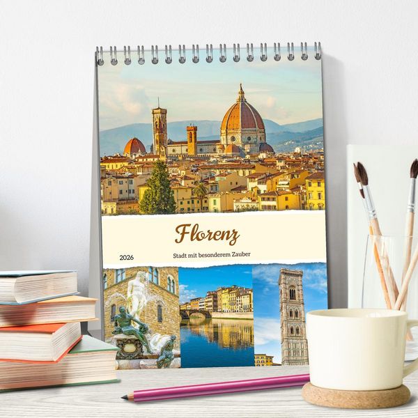 Produktbild: Florenz - Stadt mit besonderem Zauber (Tischkalender 2026 DIN A5 hoch), CALVENDO Monatskalender