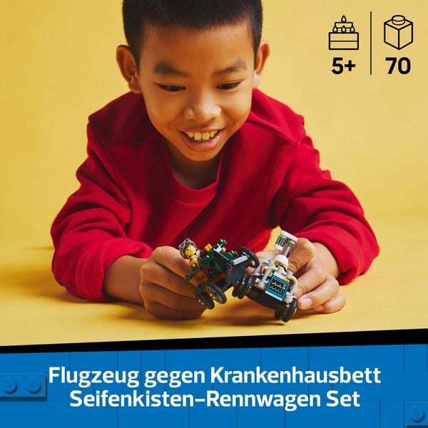 LEGO City Flugzeug vs. Krankenhausbett - Seifenkisten Spielzeug 60459