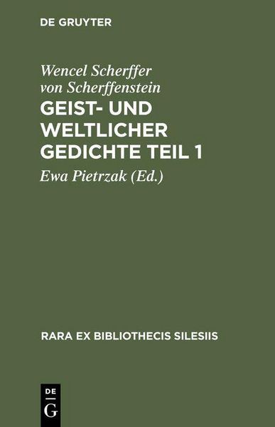 Produktbild: Geist- und weltlicher Gedichte Teil 1