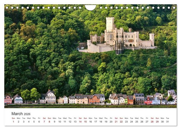 Produktbild: Rhine Valley and Castles (Wall Calendar 2026 DIN A4 landscape), CALVENDO 12 Month Wall Calendar