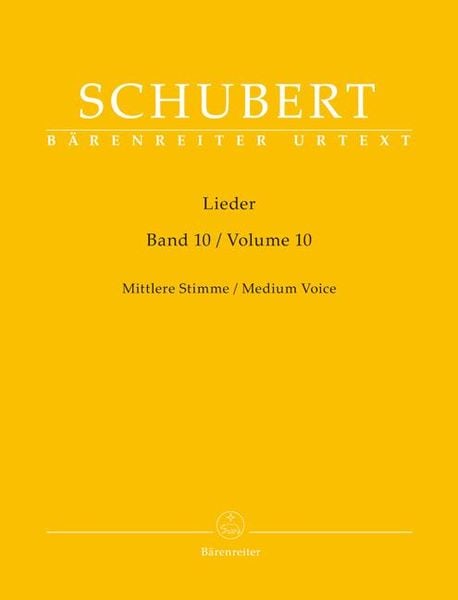 Produktbild: Schubert, F: Lieder, Band 10 f&uuml;r mittlere Stimme