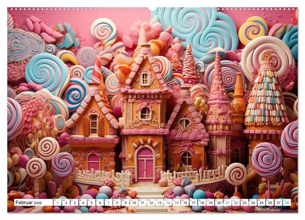 Produktbild: Zuckertr&auml;ume im Candyland (hochwertiger Premium Wandkalender 2026 DIN A2 quer), Kunstdruck in Hochglanz