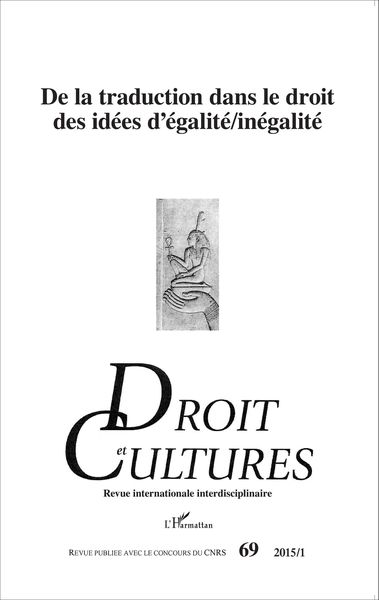 Produktbild: De la traduction dans le droit des id&eacute;es d'&eacute;galit&eacute;/in&eacute;galit&eacute;