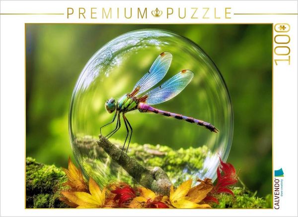 Produktbild: CALVENDO Puzzle Ein Motiv aus dem Kalender Libellen in einer Glaskugel | 1000 Teile Lege-Gr&ouml;&szlig;e 64x48cm Foto-Puzzle f&uuml;r gl&uuml;ckliche Stunden