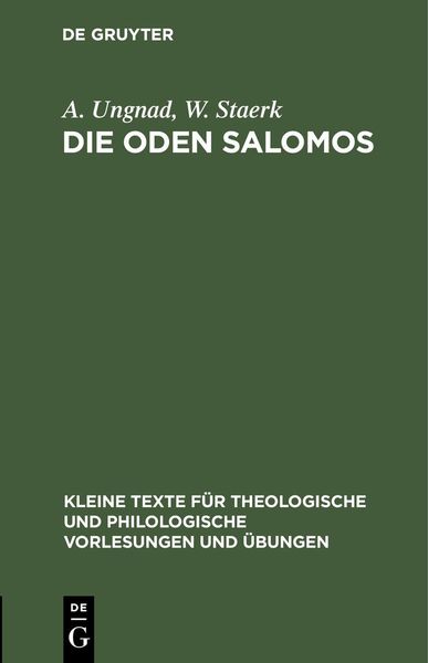 Produktbild: Die Oden Salomos