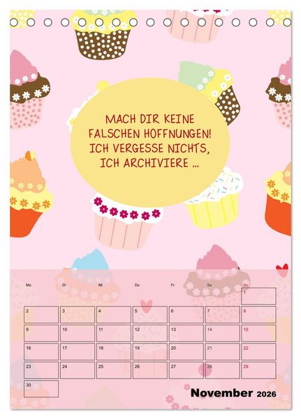 Produktbild: K&ouml;nigin &uuml;ber alles! Typokalender f&uuml;r starke Frauen (Tischkalender 2026 DIN A5 hoch), CALVENDO Monatskalender