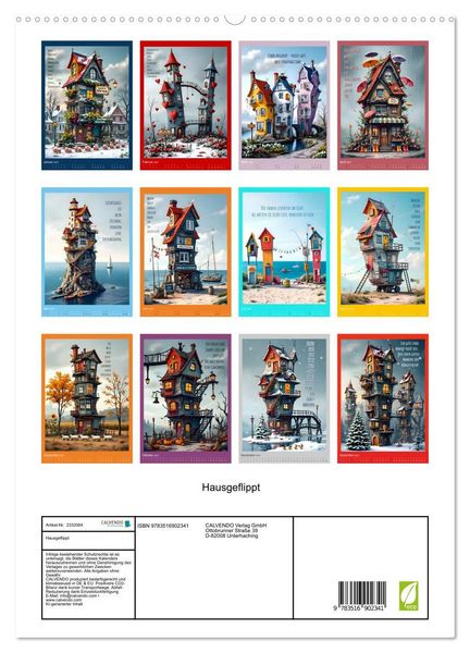 Produktbild: Hausgeflippt (hochwertiger Premium Wandkalender 2027 DIN A2 hoch), Kunstdruck in Hochglanz
