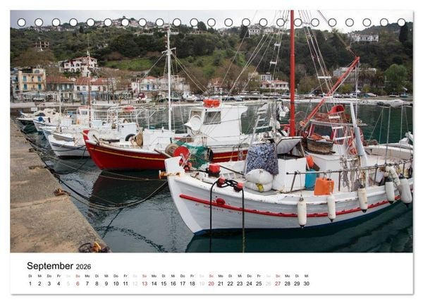 Produktbild: Al&oacute;nnisos, Ski&aacute;thos, Sk&oacute;pelos (Tischkalender 2026 DIN A5 quer), CALVENDO Monatskalender