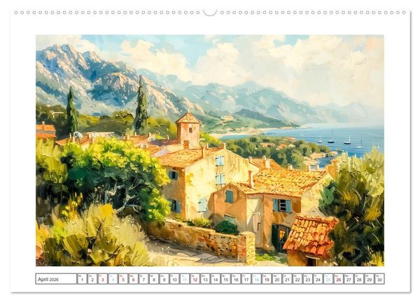 Produktbild: Mediterrane Landschaften (Wandkalender 2026 DIN A2 quer), CALVENDO Monatskalender