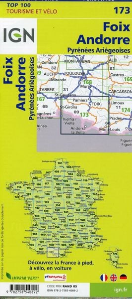 Produktbild: IGN 1 : 100 000 Foix Andorre