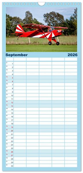 Produktbild: Familienplaner 2026 - Modellflieger mit 5 Spalten (Wandkalender, 21 x 45 cm) CALVENDO