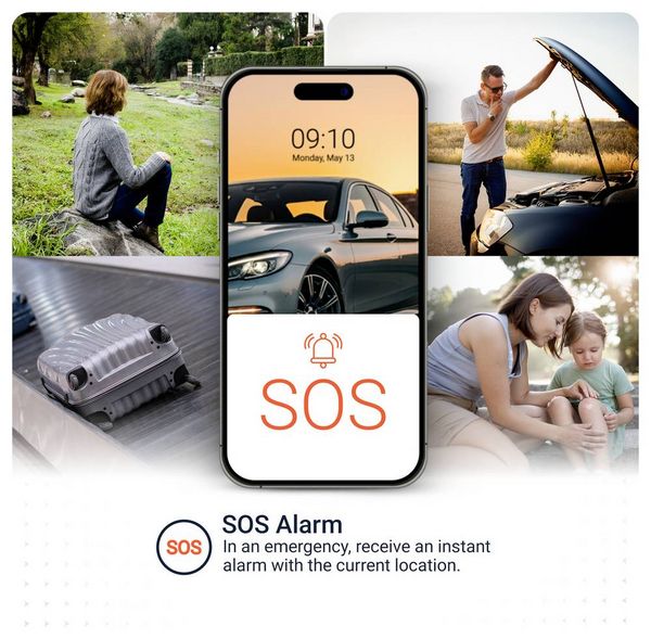 Produktbild: Storage Solutions ALLROUND GPS Tracker Fahrzeugtracker, Personentracker, Multifunktionstracker Schwarz 1 St.
