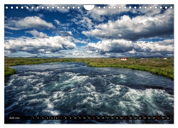Produktbild: Eine Rundreise durch Island (Wandkalender 2026 DIN A4 quer), CALVENDO Monatskalender