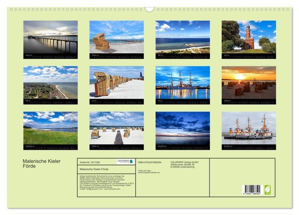 Produktbild: Malerische Kieler F&ouml;rde (Wandkalender 2026 DIN A2 quer), CALVENDO Monatskalender