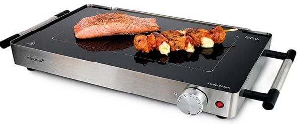 Produktbild: Korona Tischgrill stufenloser Temperaturregler Silber, Schwarz