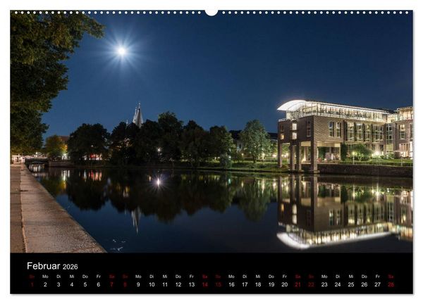 Produktbild: Eine Nacht in L&uuml;beck (hochwertiger Premium Wandkalender 2026 DIN A2 quer), Kunstdruck in Hochglanz
