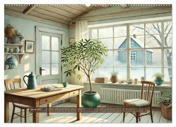 Produktbild: Im kleinen Cottage (hochwertiger Premium Wandkalender 2027 DIN A2 quer), Kunstdruck in Hochglanz