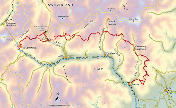 Produktbild: Trekking the Giants' Trail: Alta Via 1 through the Italian Pennine Alps