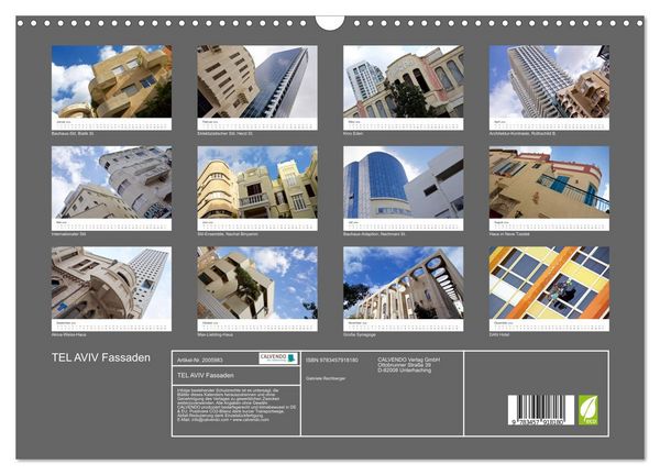 Produktbild: TEL AVIV Fassaden (Wandkalender 2026 DIN A3 quer), CALVENDO Monatskalender