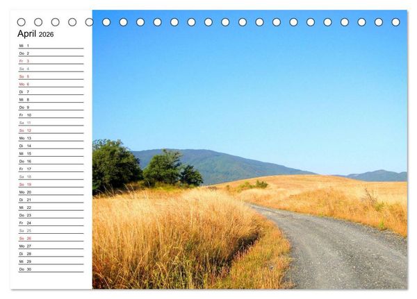 Produktbild: Franziskusweg - Camino di Assisi (Tischkalender 2026 DIN A5 quer), CALVENDO Monatskalender