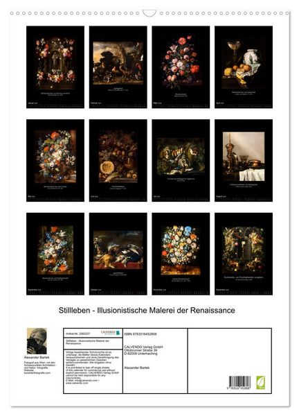 Produktbild: Stillleben - Illusionistische Malerei der Renaissance (Wandkalender 2026 DIN A2 hoch), CALVENDO Monatskalender