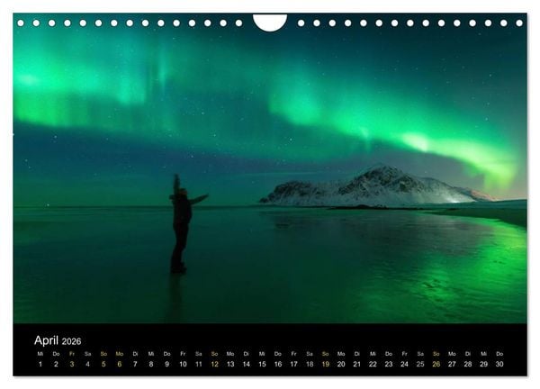 Produktbild: Magische N&auml;chte - POLARLICHT (Wandkalender 2026 DIN A4 quer), CALVENDO Monatskalender