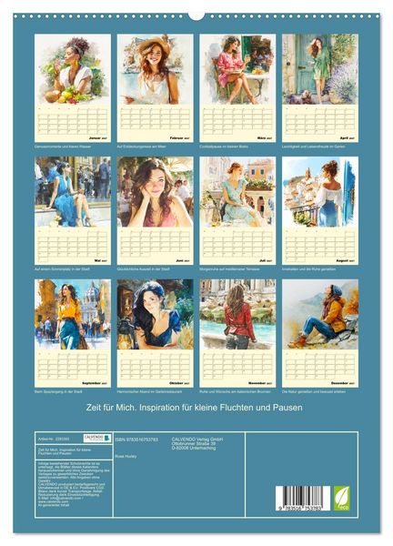 Produktbild: Zeit f&uuml;r Mich. Inspiration f&uuml;r kleine Fluchten und Pausen (hochwertiger Premium Wandkalender 2027 DIN A2 hoch), Kunstdruck in Hochglanz