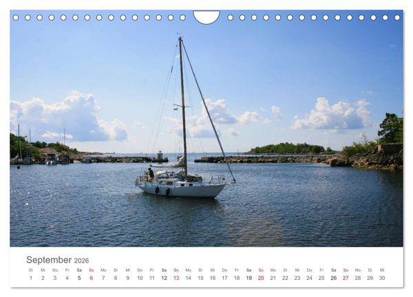 Produktbild: Segelboote in S&uuml;dschwedens Sch&auml;ren (Wandkalender 2026 DIN A4 quer), CALVENDO Monatskalender