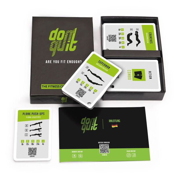 Kartenspiel Fitness don't quit 70 Spielkarten Anleitung