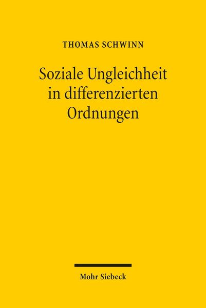 Produktbild: Soziale Ungleichheit in differenzierten Ordnungen