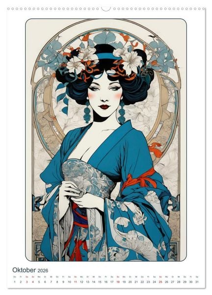 Produktbild: Frauen in Bildern im Art Nouveau-Stil (hochwertiger Premium Wandkalender 2026 DIN A2 hoch), Kunstdruck in Hochglanz