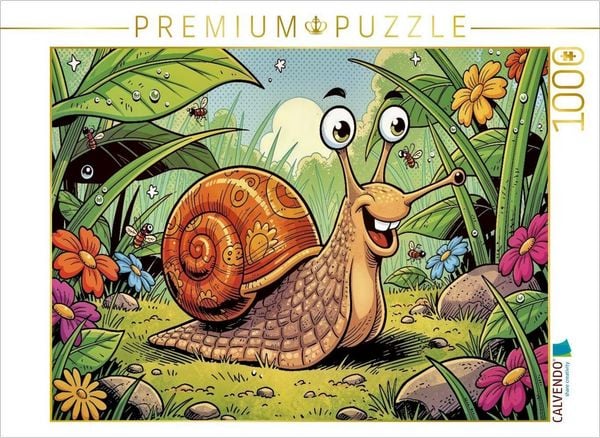 CALVENDO Puzzle Achtung! Turbo Schnecke im Anmarsch... na ja... irgendwann. | 1000 Teile Lege-Größe 64x48cm Foto-Puzzle für glückliche Stunden