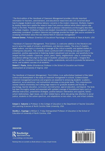 Produktbild: Handbook of Classroom Management
