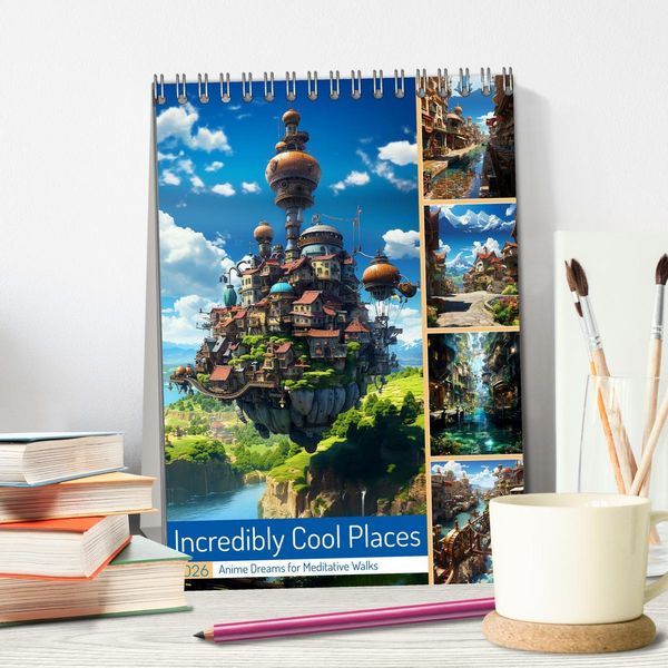 Produktbild: Incredibly Cool Places (Desk Calendar 2026 DIN A5 portrait), CALVENDO 12 Month DeskCalendar