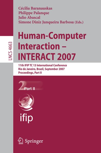 Produktbild: Human-Computer Interaction - INTERACT 2007