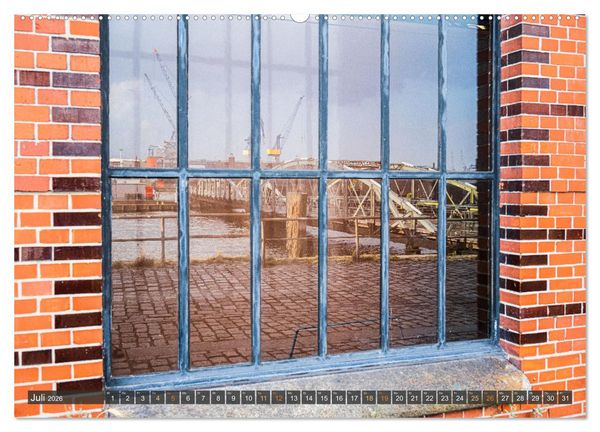 Produktbild: Die Hafenstadt Hamburg im Spiegel (hochwertiger Premium Wandkalender 2026 DIN A2 quer), Kunstdruck in Hochglanz