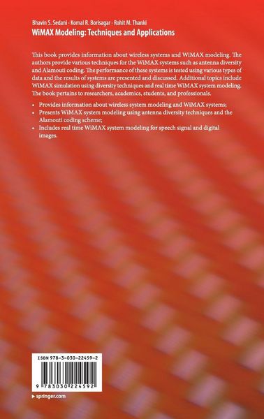 Produktbild: WiMAX Modeling: Techniques and Applications