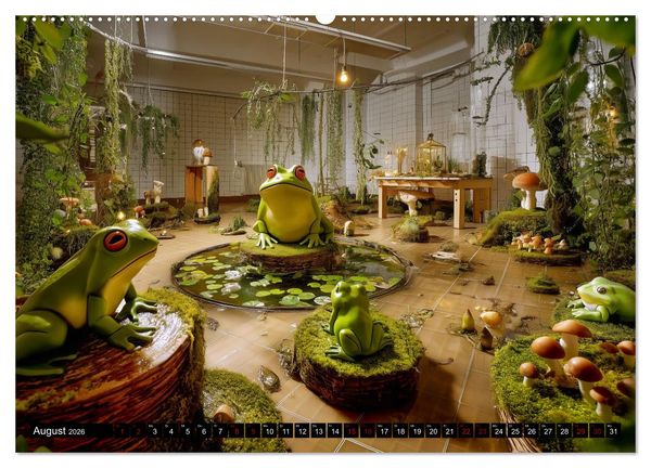 Produktbild: Toadtopia. Fantastische Kr&ouml;tenwelten (hochwertiger Premium Wandkalender 2026 DIN A2 quer), Kunstdruck in Hochglanz