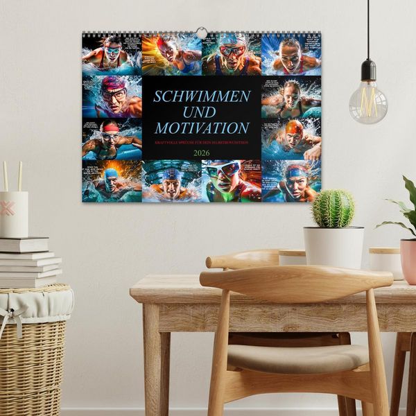 Produktbild: Schwimmen und Motivation (Wandkalender 2026 DIN A3 quer), CALVENDO Monatskalender