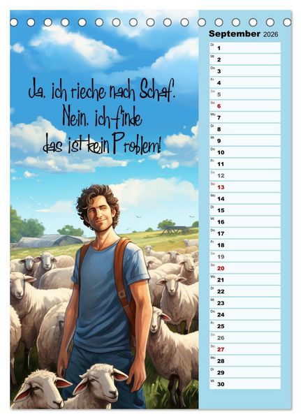 Produktbild: Sch&auml;ferspr&uuml;che (Tischkalender 2026 DIN A5 hoch), CALVENDO Monatskalender