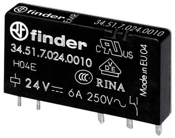 Produktbild: Finder 34.51.7.060.0000 Printrelais 60 V/DC 6A 1 Wechsler 1St.