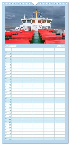 Produktbild: Familienplaner 2026 - Sommer auf Norderney mit 5 Spalten (Wandkalender, 21 x 45 cm) CALVENDO