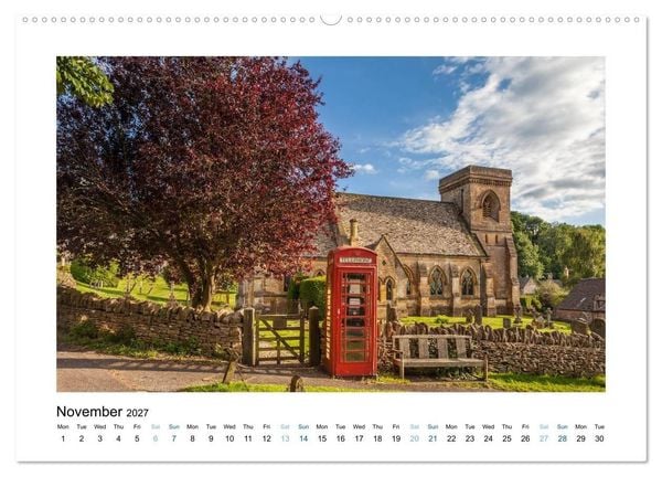 Produktbild: Cotswolds Gardens and Cottages (High Quality Premium Wall Calendar 2027 DIN A2 landscape),CALVENDO 12 Month Wall Calendar