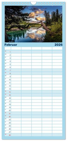 Produktbild: Familienplaner 2026 - West-Kanada mit 5 Spalten (Wandkalender, 21 x 45 cm) CALVENDO