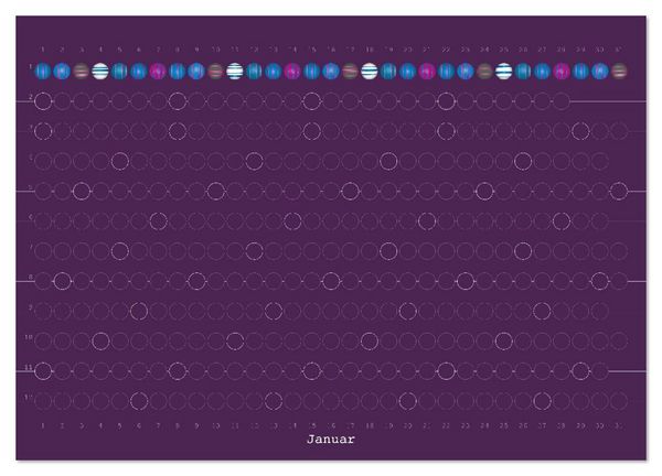 Produktbild: Perlenkalender (hochwertiger Premium Wandkalender 2026 DIN A2 quer), Kunstdruck in Hochglanz