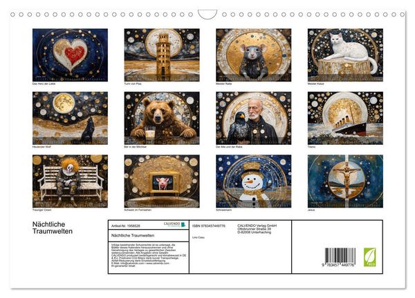 Produktbild: N&auml;chtliche Traumwelten (Wandkalender 2026 DIN A3 quer), CALVENDO Monatskalender