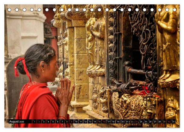 Produktbild: Nepal - das Dach der Welt (Tischkalender 2026 DIN A5 quer), CALVENDO Monatskalender